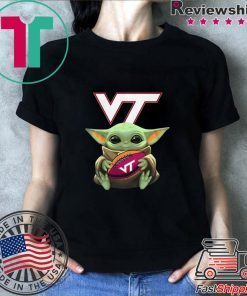 Baby Yoda Hug Virginia Tech Ball Logo shirt