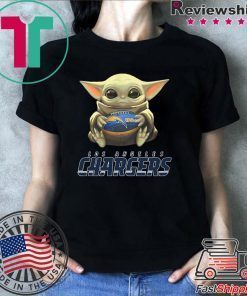 Baby Yoda Hugs Los Angeles Chargers Ball shirt