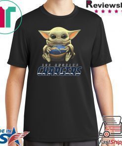 Baby Yoda Hugs Los Angeles Chargers Ball shirt