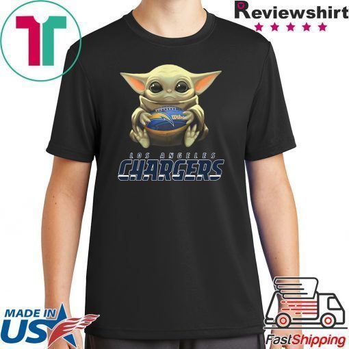 Baby Yoda Hugs Los Angeles Chargers Ball shirt