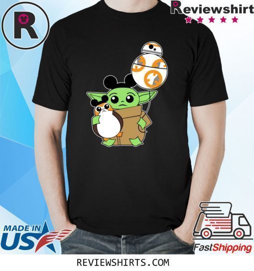 Baby Yoda Mickey Porg T-Shirt