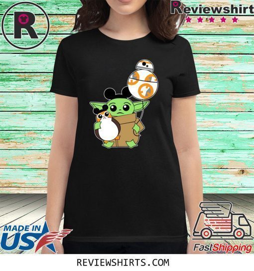 Baby Yoda Mickey Porg T-Shirt