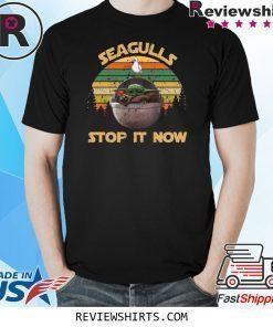 Baby Yoda Seagulls Stop It Now Vintage Shirt