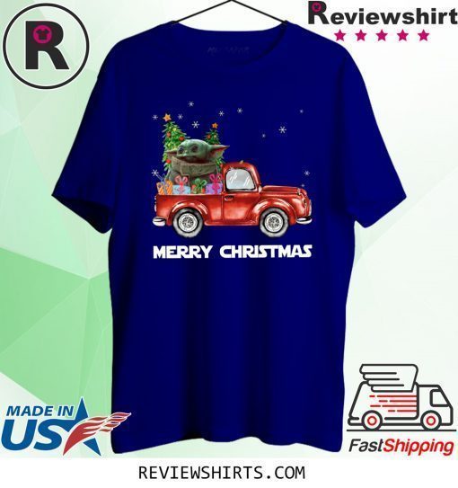 Baby Yoda Truck Merry Christmas 2020 T-Shirt