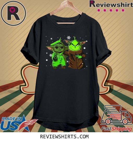 Baby Yoda and Baby Grinch Christmas Tee Shirt