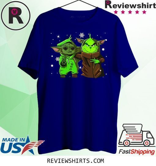 Baby Yoda and Baby Grinch Christmas Tee Shirt