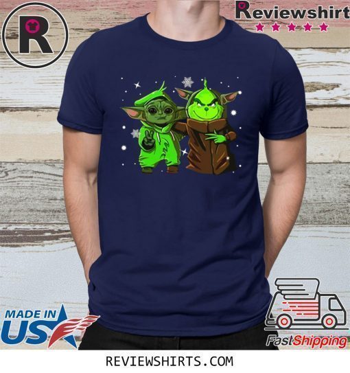 Baby Yoda and Baby Grinch Christmas Tee Shirt