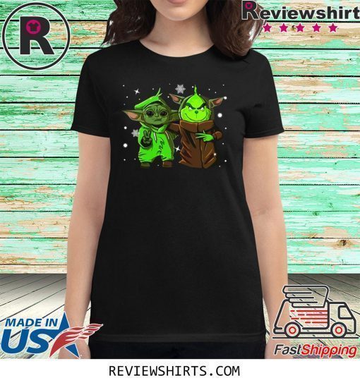 Baby Yoda and Baby Grinch Christmas Tee Shirt