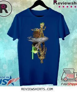 Baby Yoda and Baby Groot Water Reflection Master Yoda and Groot T-Shirt