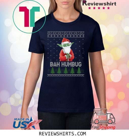 Baby Yoda bah humbug ugly christmas shirt