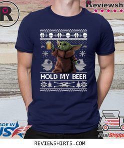 Baby Yoda hold my beer ugly christmas 2020 t-shirt