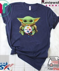 Baby Yoda hug Autism Pittsburgh Steelers shirt