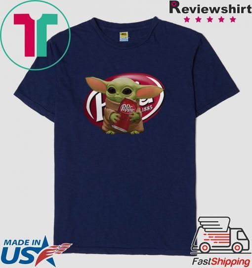 Baby Yoda hug Dr Pepper shirt