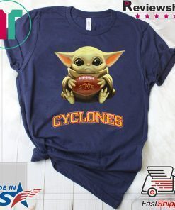 Baby Yoda hug Iowa State Cyclones shirt