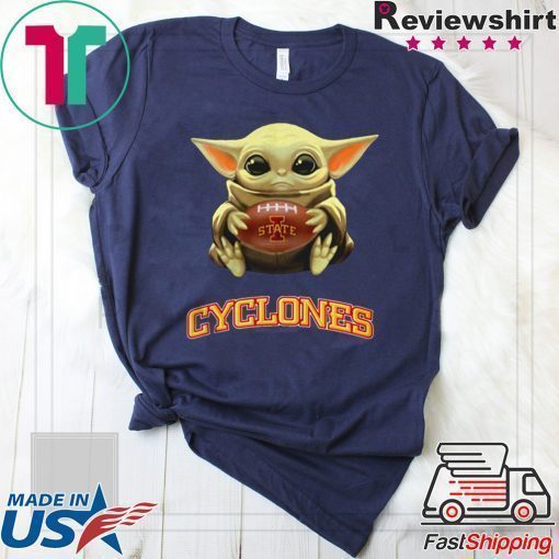 Baby Yoda hug Iowa State Cyclones shirt