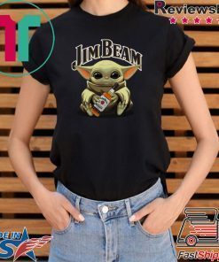 Baby Yoda hug Jim Beam Whiskey shirt