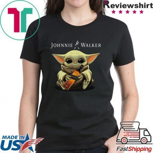 Baby Yoda hug Johnnie Walker Whiskey shirt