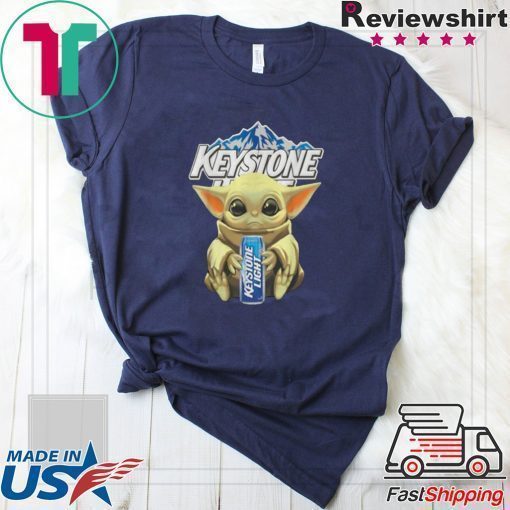 Baby Yoda hug Keystone Light Star Wars Mandalorian shirt