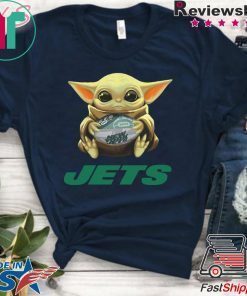 Baby Yoda hug New York Jets shirt