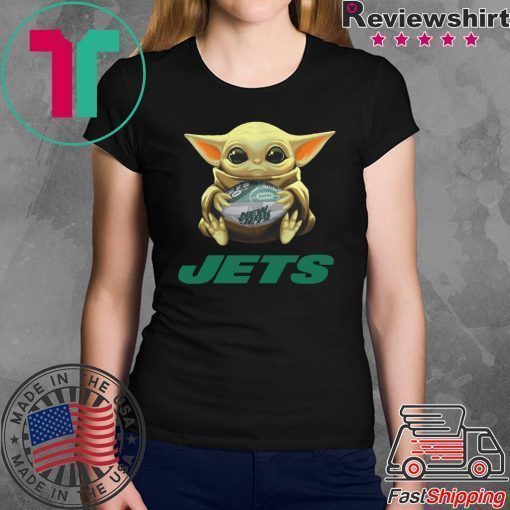 Baby Yoda hug New York Jets shirt