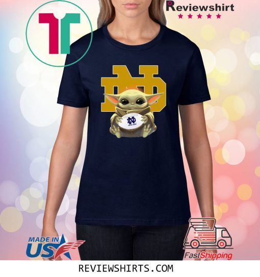 Baby Yoda Hug Notre Dame Fighting Irish Shirt