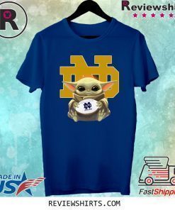 Baby Yoda Hug Notre Dame Fighting Irish Shirt