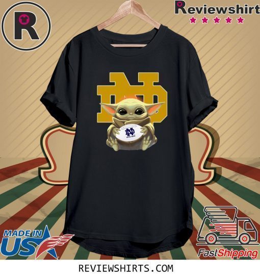 Baby Yoda Hug Notre Dame Fighting Irish Shirt