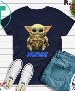 Baby Yoda hug Nurse symbol Medical Star Wars Mandalorian shirt