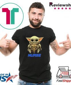 Baby Yoda hug Nurse symbol Medical Star Wars Mandalorian shirt