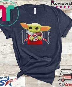 Baby Yoda hug Ohio State Buckeyes shirt