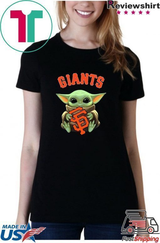 Baby Yoda hug San Fran Giants Star Wars Mandalorian shirt