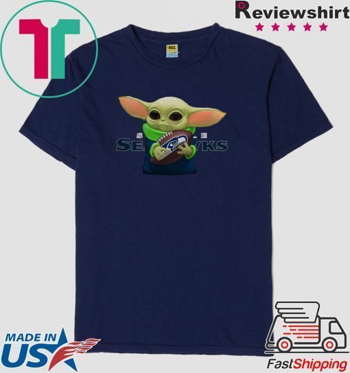 Baby Yoda hug Seattle Seahawks shirt