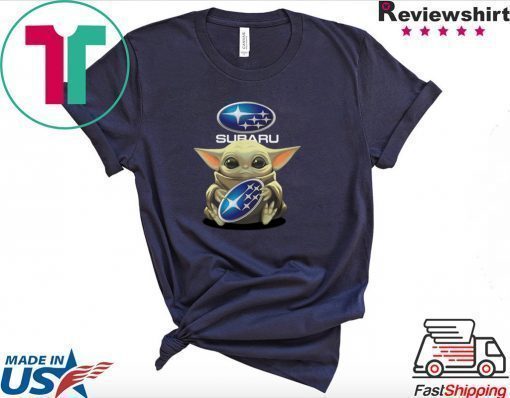 Baby Yoda hug Subaru logo Star Wars shirt