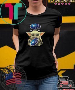 Baby Yoda hug Subaru logo Star Wars shirt