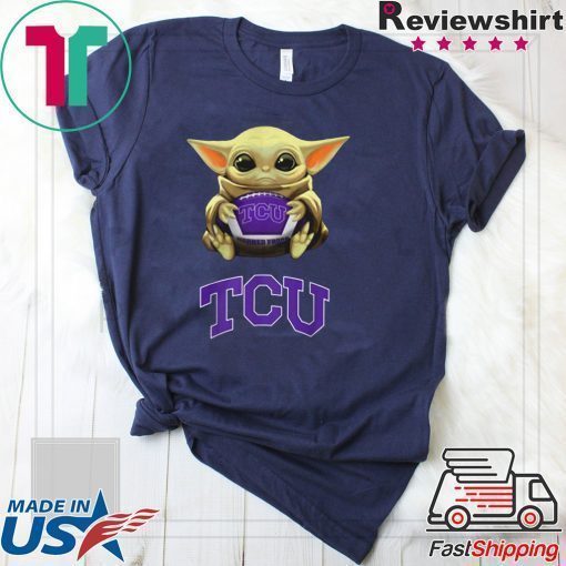 Baby Yoda hug TCU Horned Frogs shirt