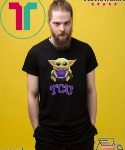 Baby Yoda hug TCU Horned Frogs shirt