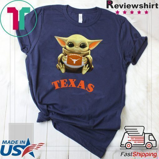 Baby Yoda hug Texas Longhorns shirt