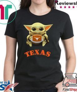 Baby Yoda hug Texas Longhorns shirt