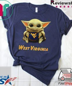 Baby Yoda hug West Virginia shirt