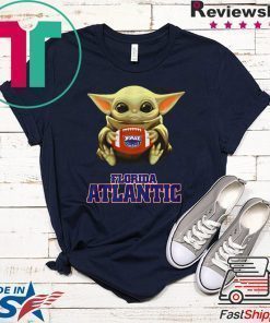 Baby Yoda hugging Florida Atlantic Owls shirt