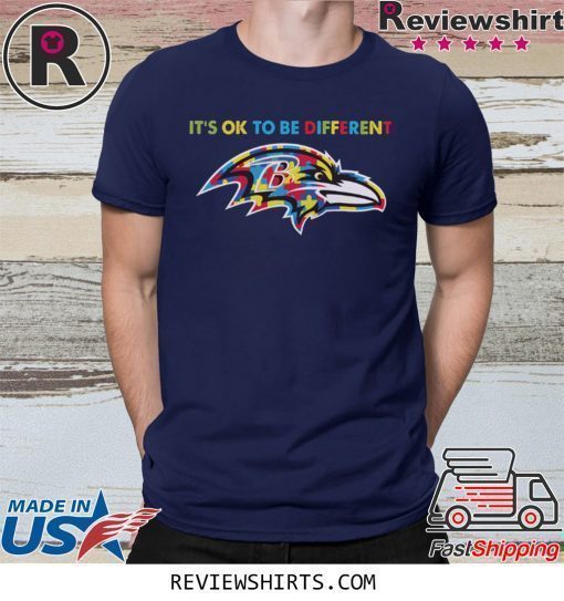 Baltimore Ravens Autism it's ok to be different shirt