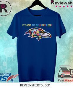 Baltimore Ravens Autism it's ok to be different shirt