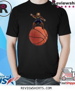 Bear Guarding On Basketball Shirt