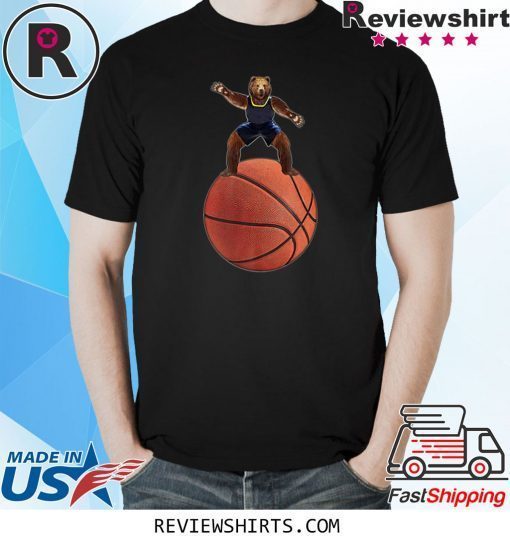 Bear Guarding On Basketball Shirt