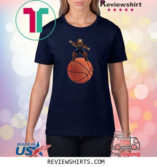 Bear Guarding On Basketball Shirt