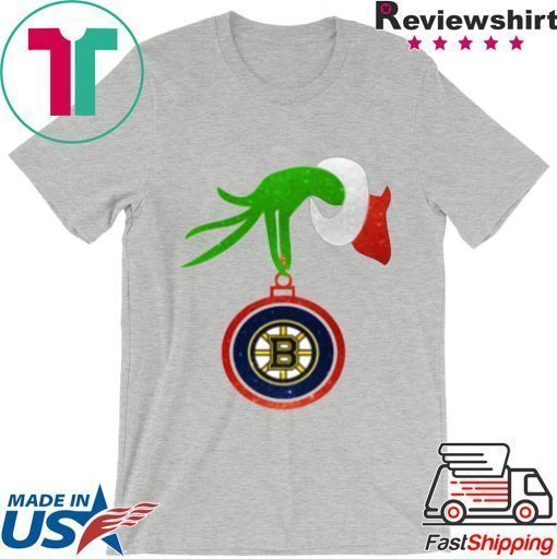 Boston Bruins Grinch Merry Christmas NHL Hockey T-Shirt