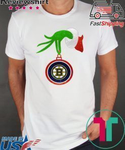 Boston Bruins Grinch Merry Christmas NHL Hockey T-Shirt