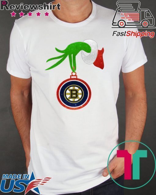 Boston Bruins Grinch Merry Christmas NHL Hockey T-Shirt