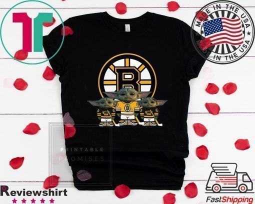 Boston Bruins Logo Baby Yoda Shirt