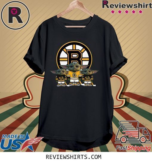 Boston Bruins Logo Baby Yoda T-Shirt